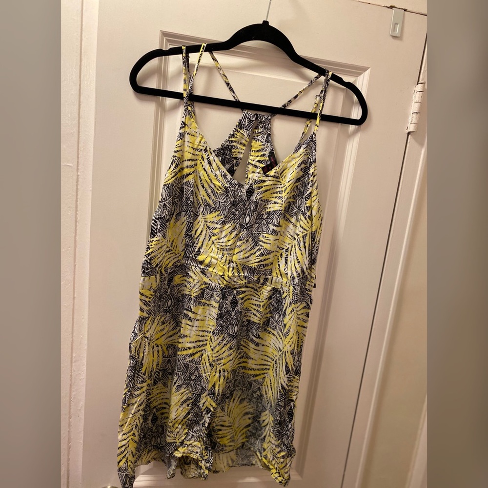 Yellow and black Romper